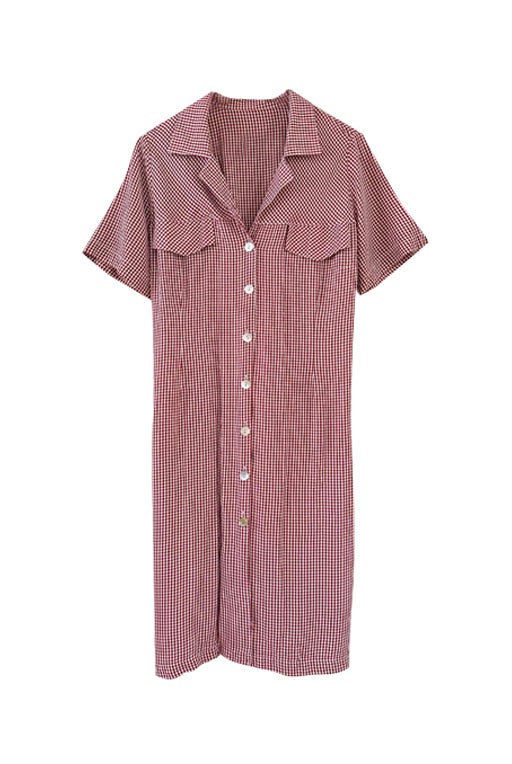 Vichy shirt dress
