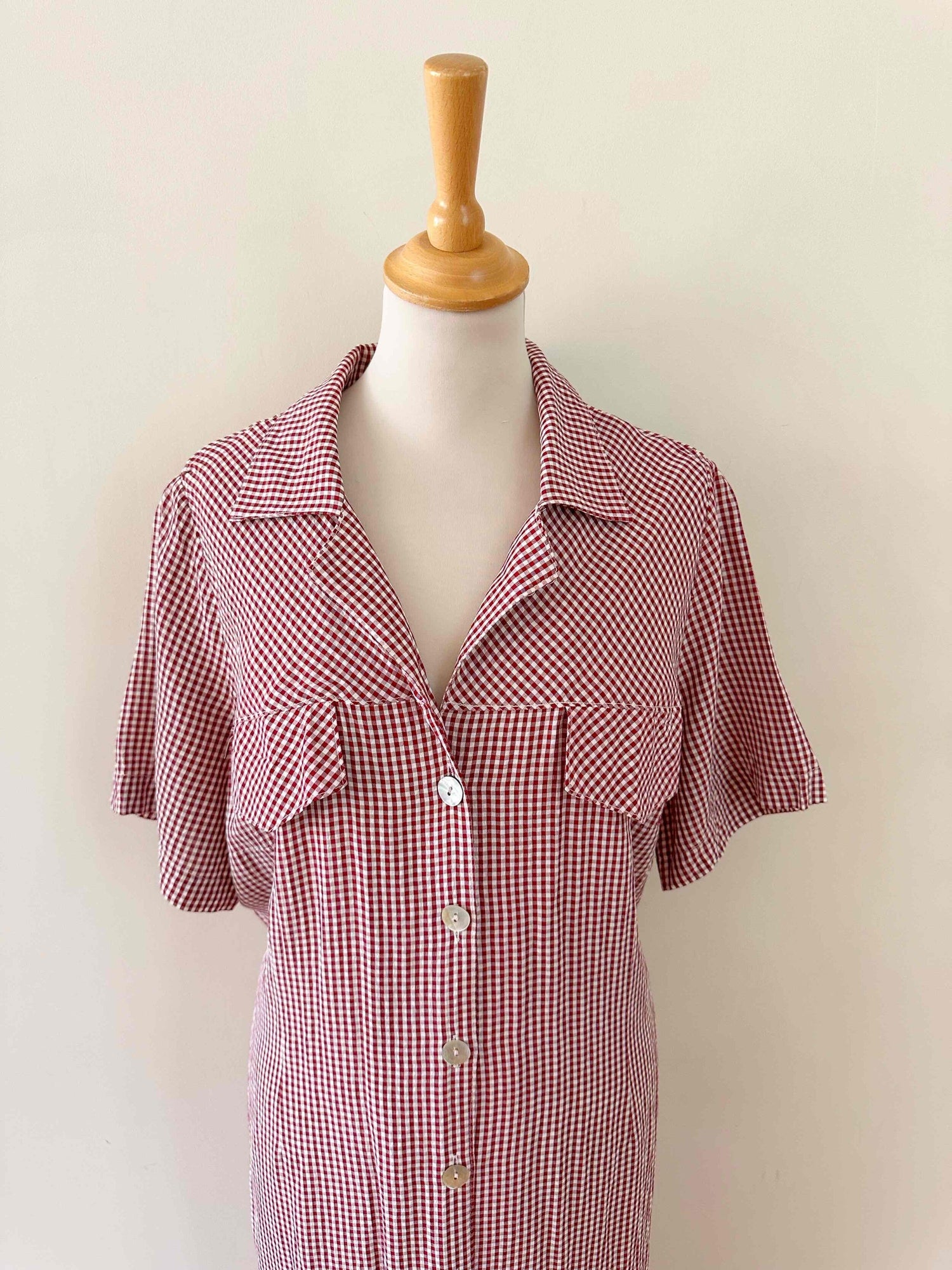 Vichy shirt dress