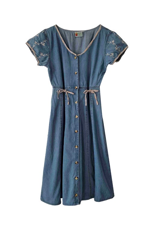 Embroidered dress, 80's style