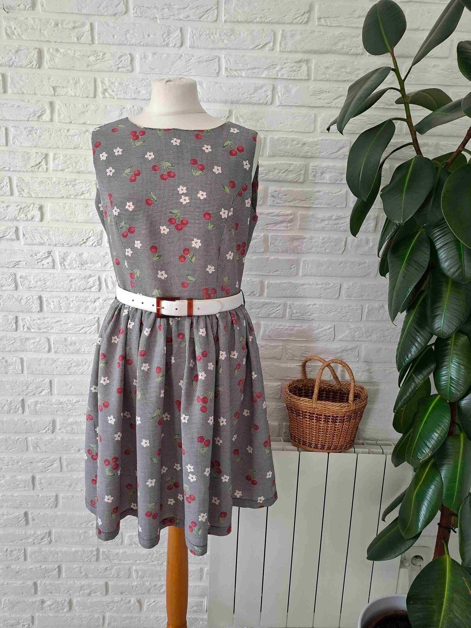 Floral Vichy dress