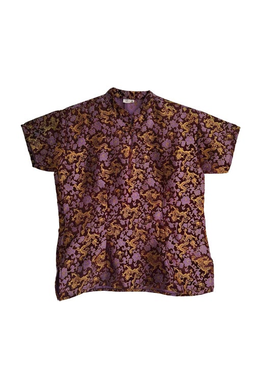 Top asiatique en soie