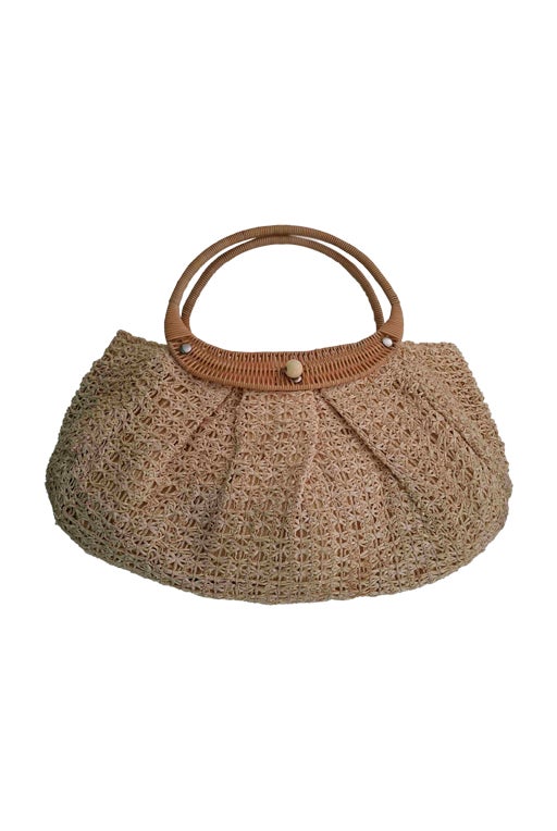 Woven straw bag