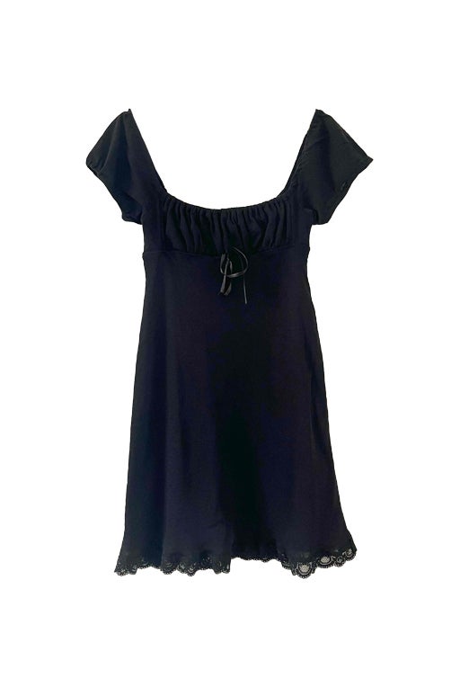 Bardot neckline dress