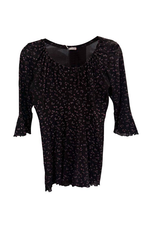 Top à fleurs