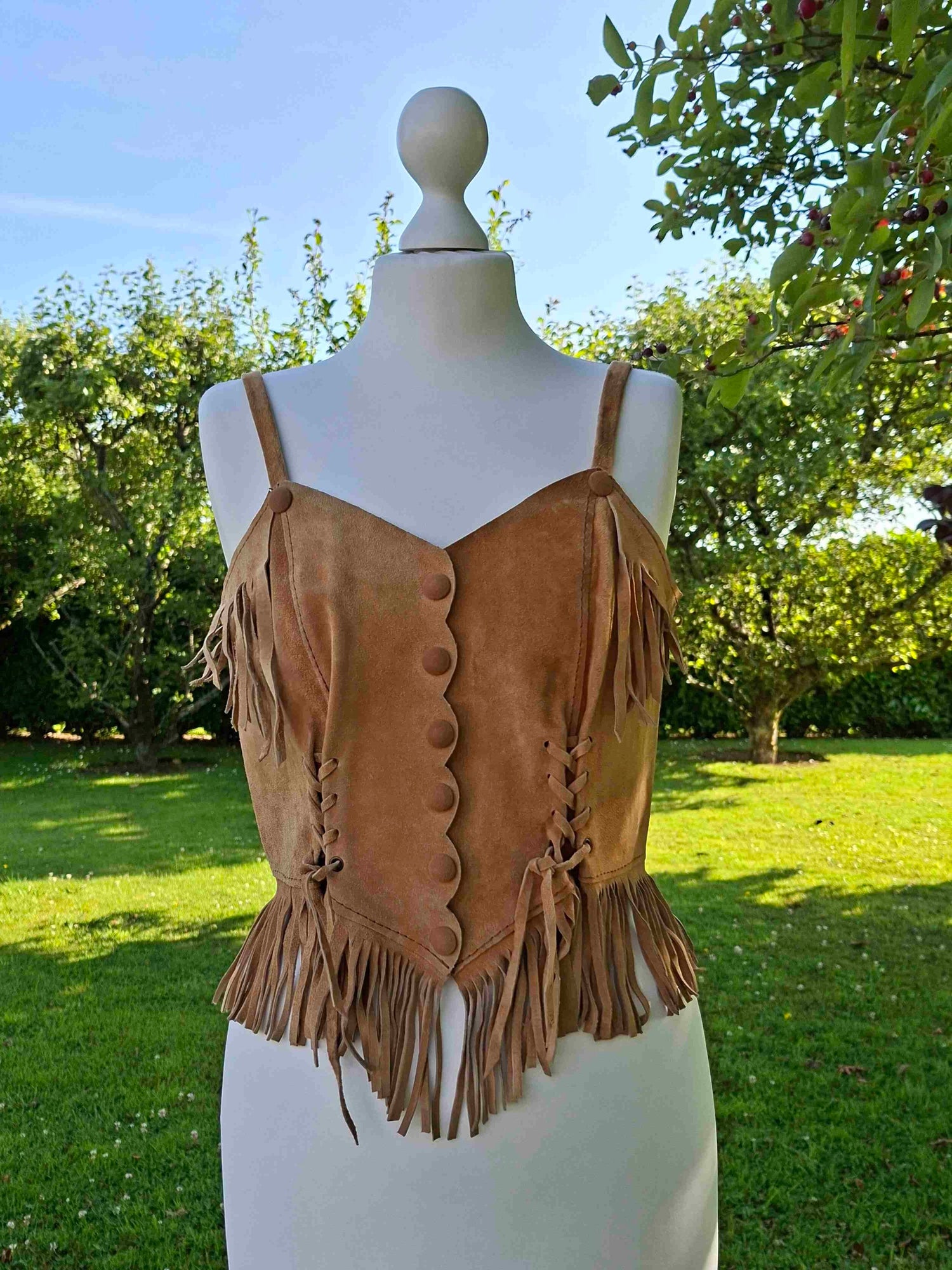 70s suede camisole