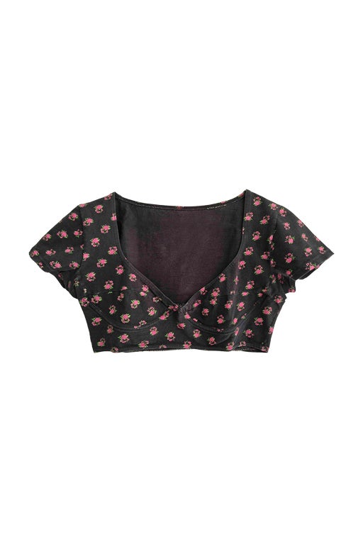 Crop top à fleurs