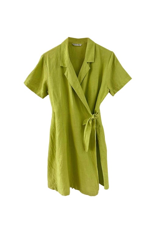 Linen wrap dress