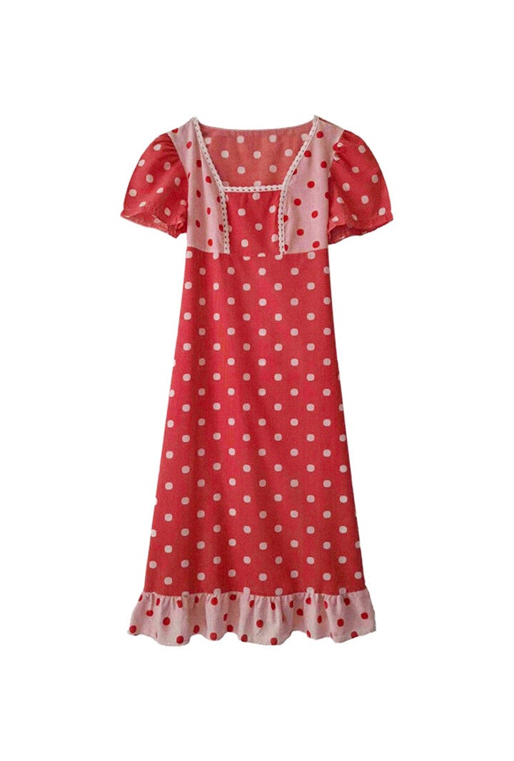 70's polka dot dress
