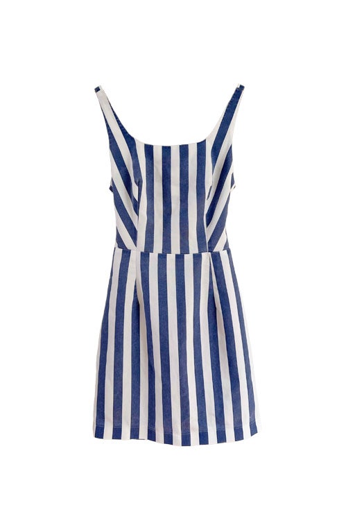 Backless striped dress