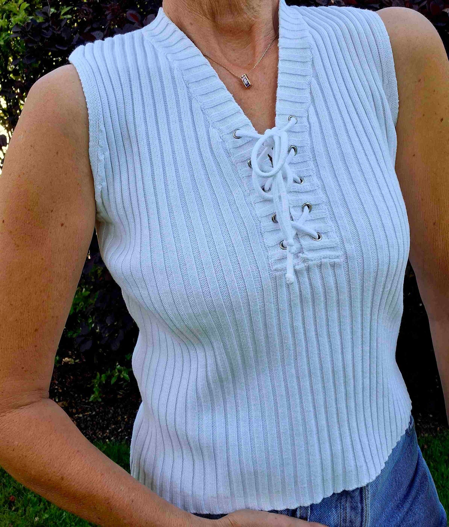 Top en coton côtelé