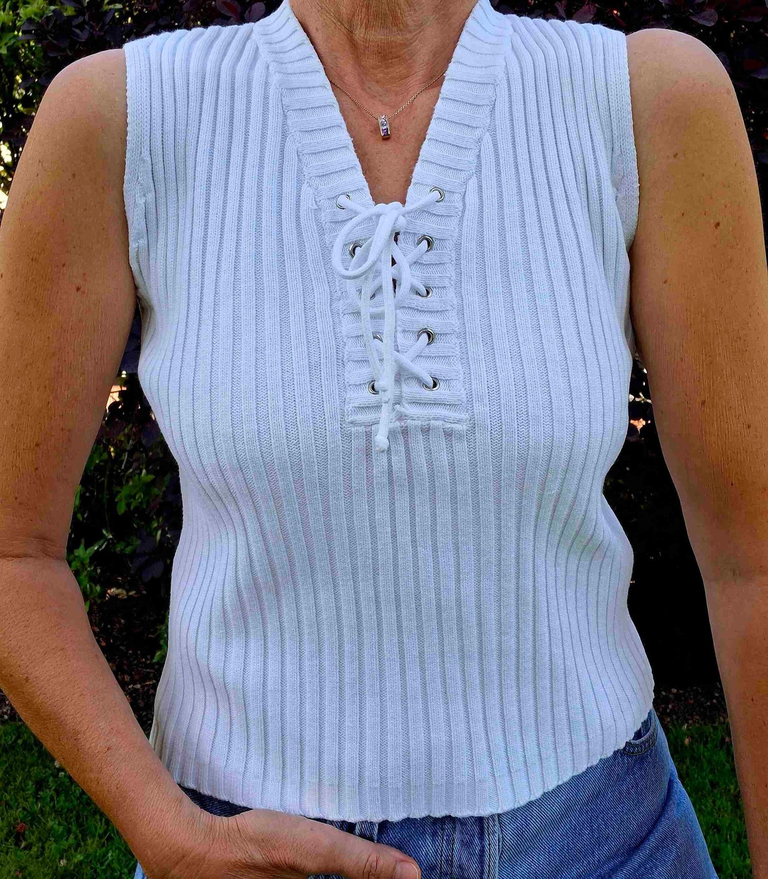 Ribbed cotton top
