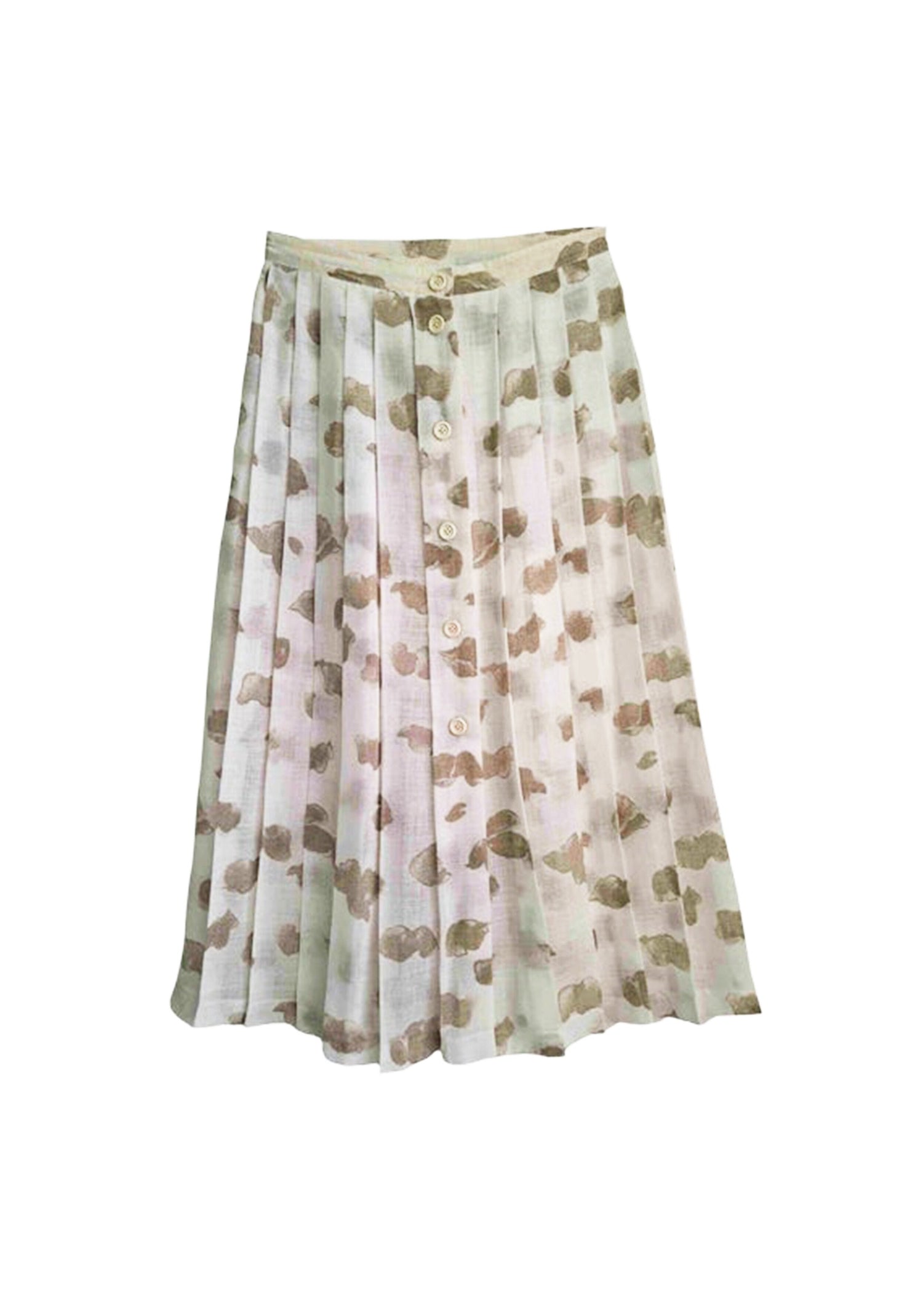 Linen pleated skirt