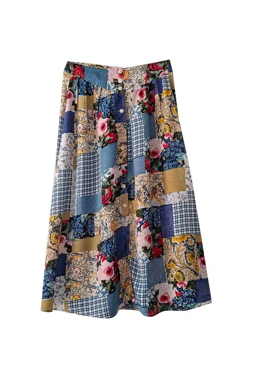 Floral patchwork skirt
