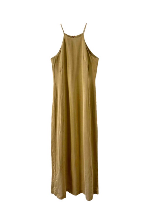 Cupro fabric slip dress