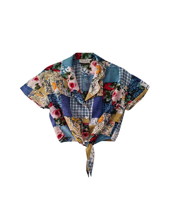 Floral patchwork top