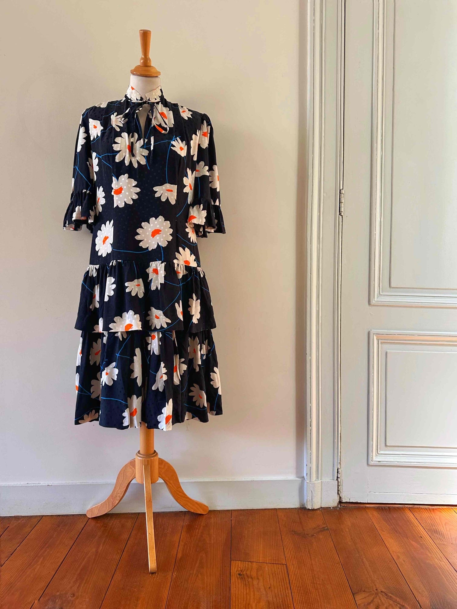 Silk floral dress