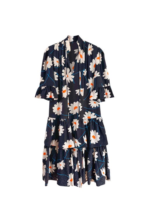 Silk floral dress
