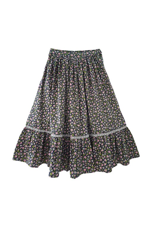 70's floral skirt
