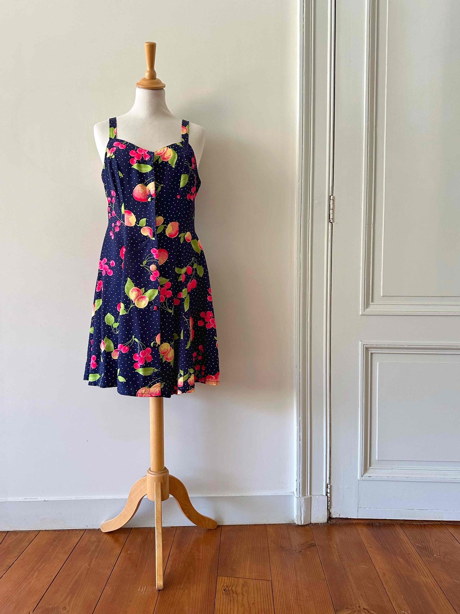 Tutti-frutti and pea dress