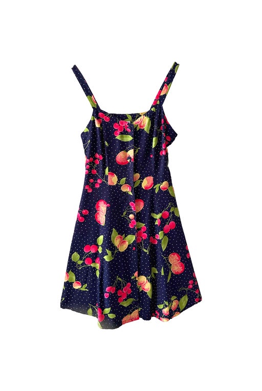 Tutti-frutti and pea dress