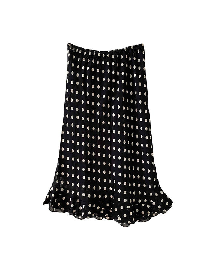 Polka dot midi skirt