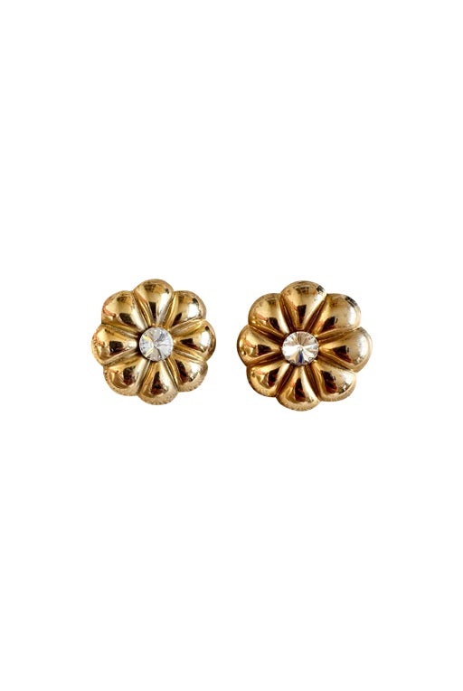 Clip-on earrings made of brass