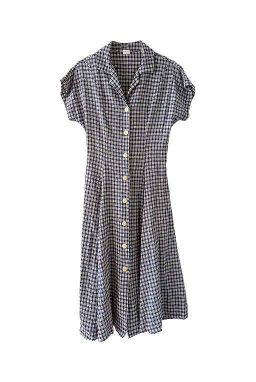 Button-up Vichy dress