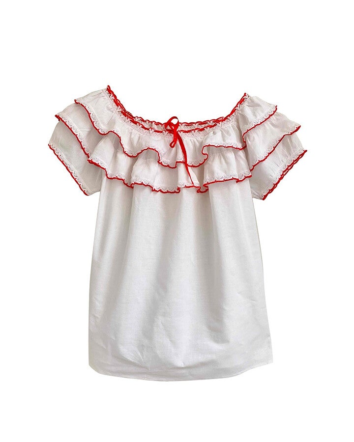 Blouse à volants