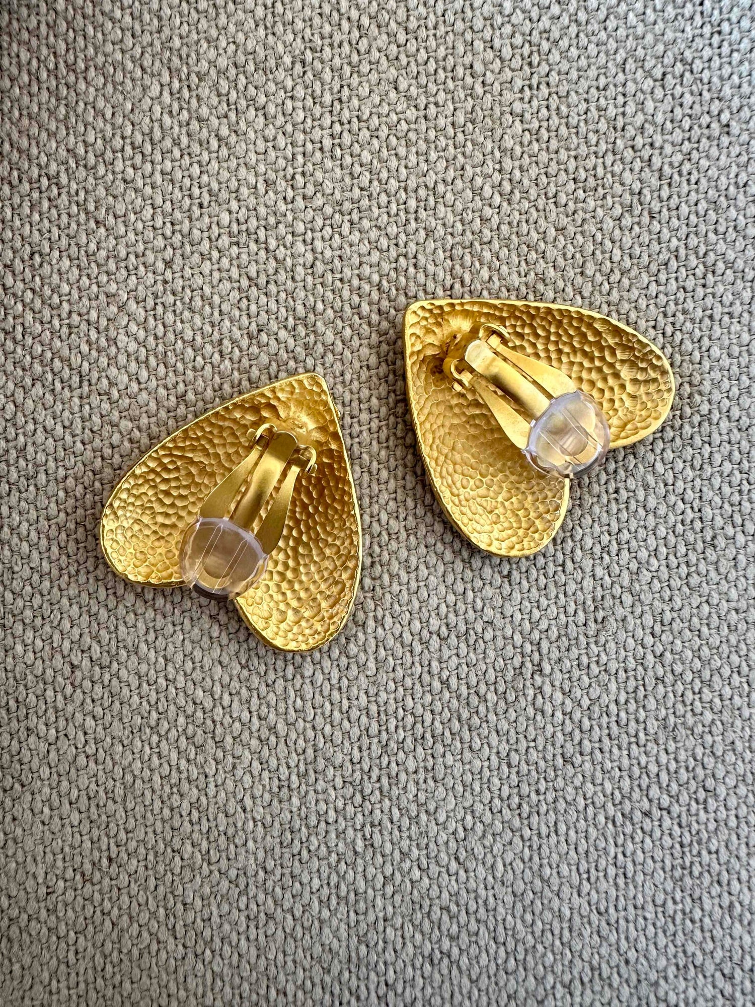Clip-on earrings made of brass