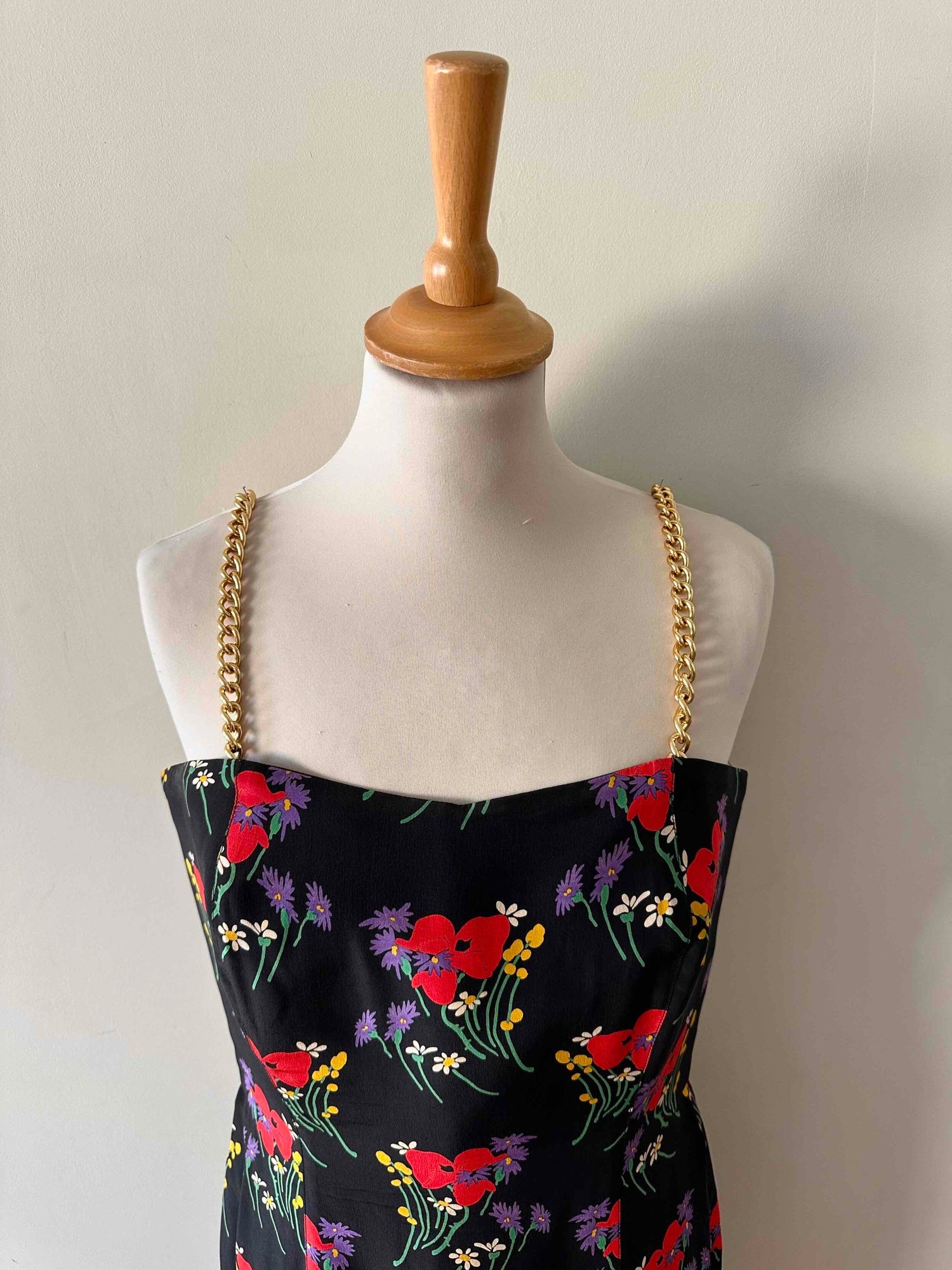 Silk bustier dress
