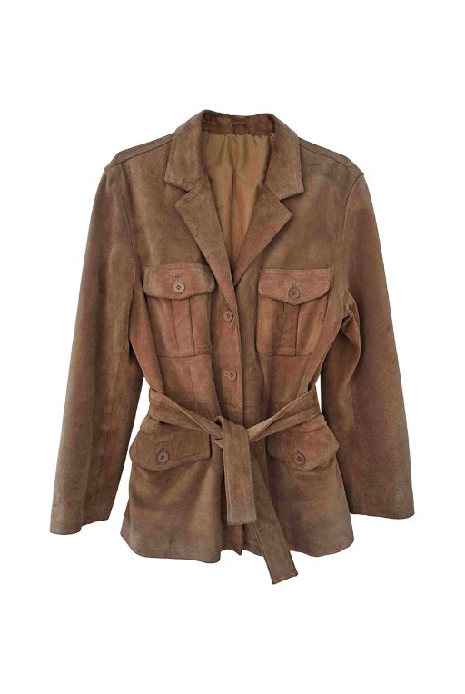 Suede safari jacket