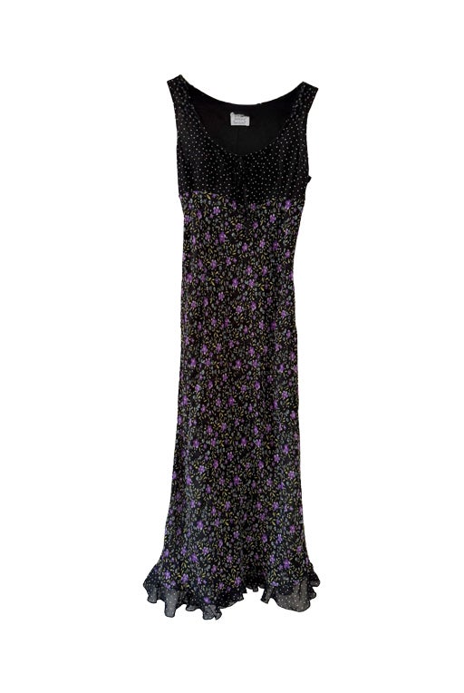 Dress with polka dots and flowers