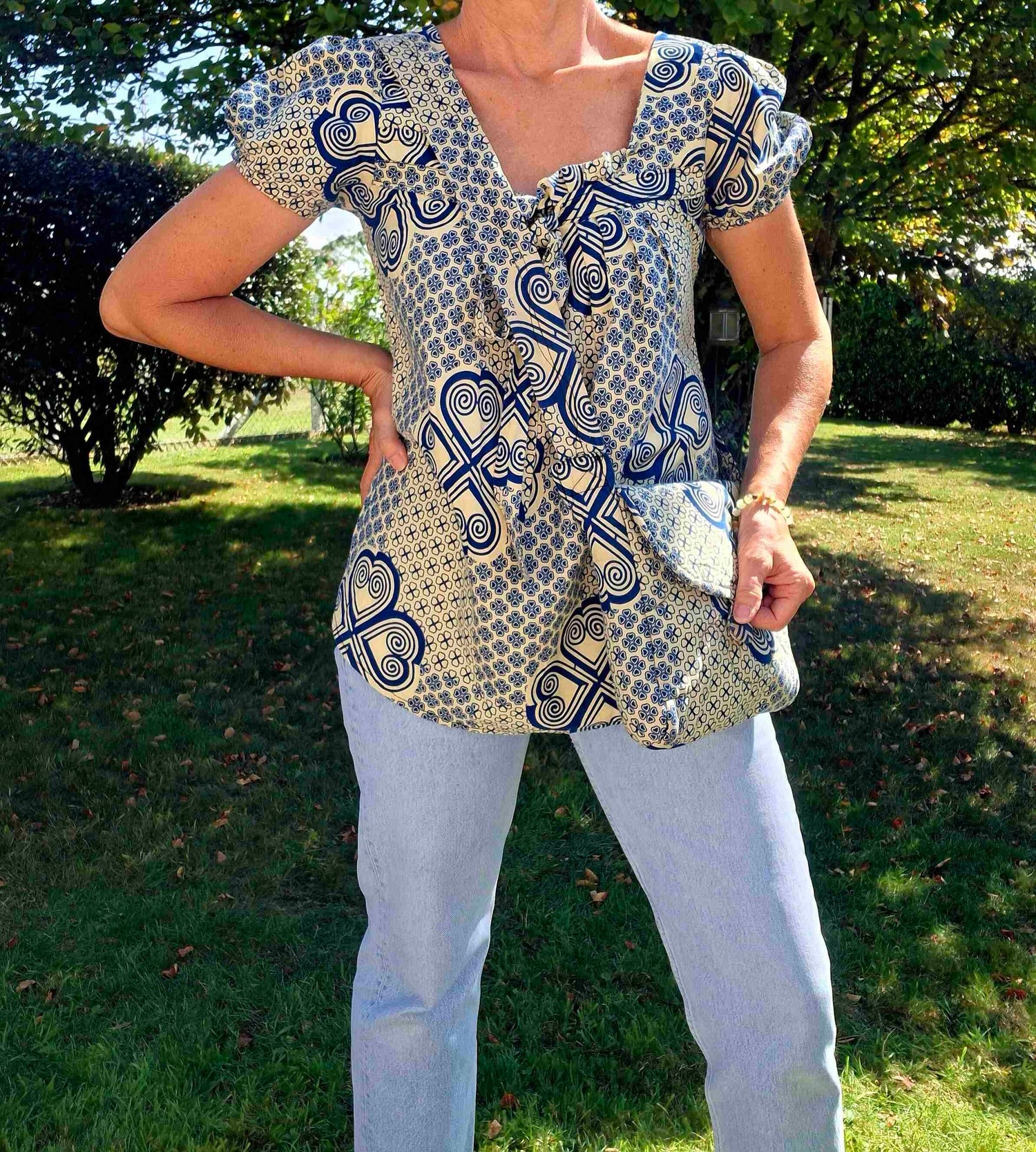 70s cotton blouse