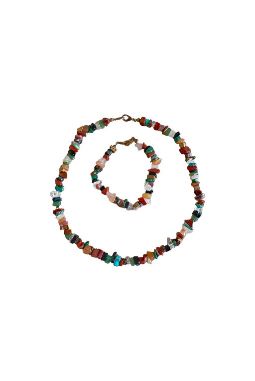 90's stone jewelry set