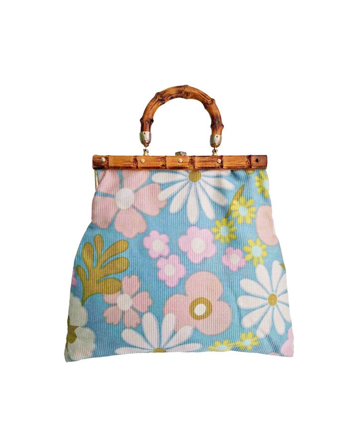 Flower-print handbag