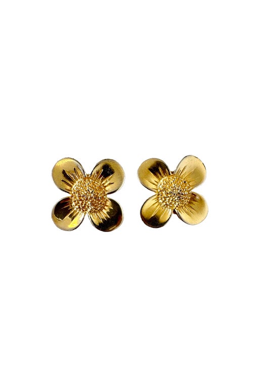 Boucles d'oreilles clips fleurs