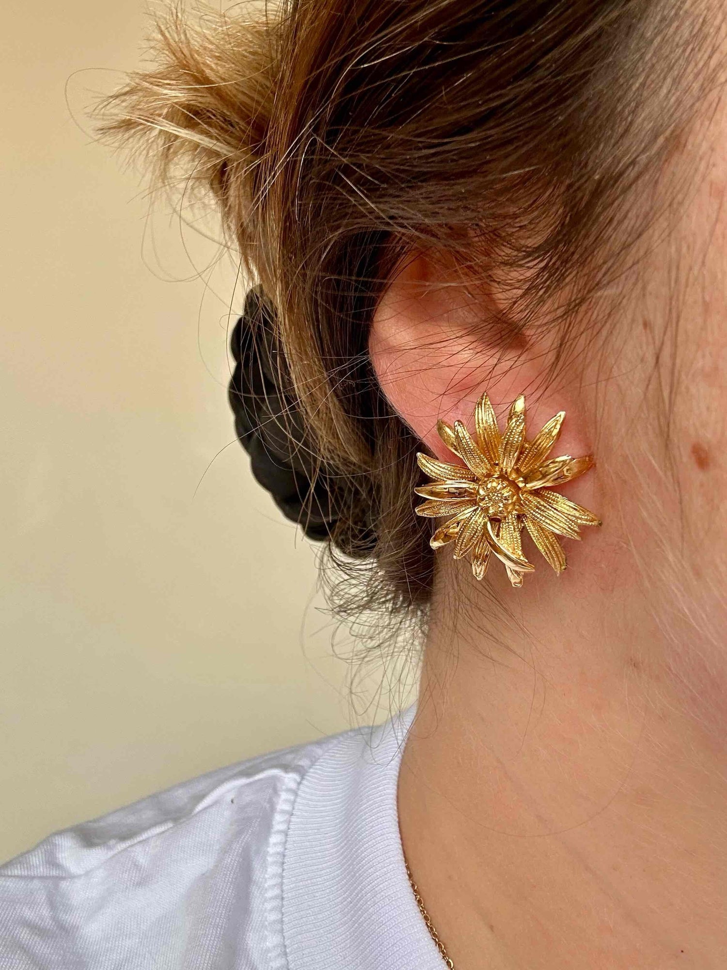 Boucles d'oreilles clips fleurs