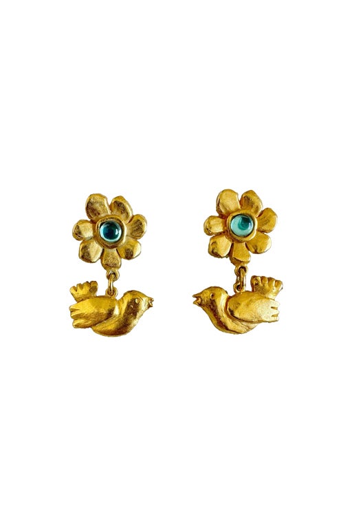 Boucles d'oreilles clips oiseaux