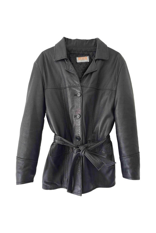 Leather safari jacket