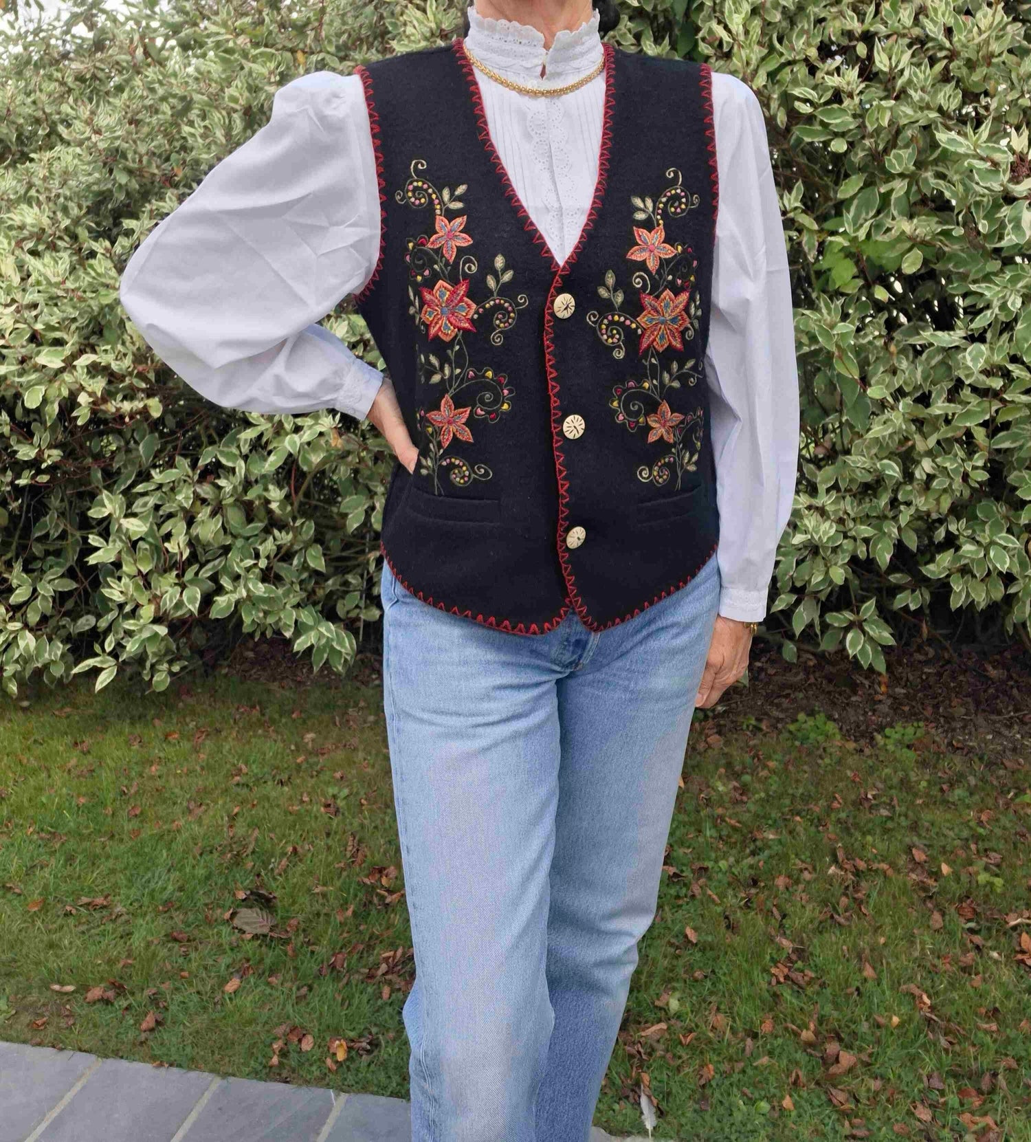 Embroidered vest