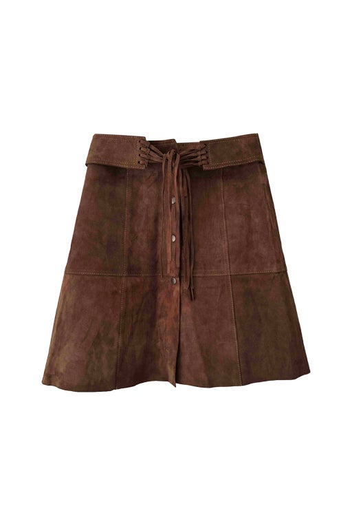 Suede skirt