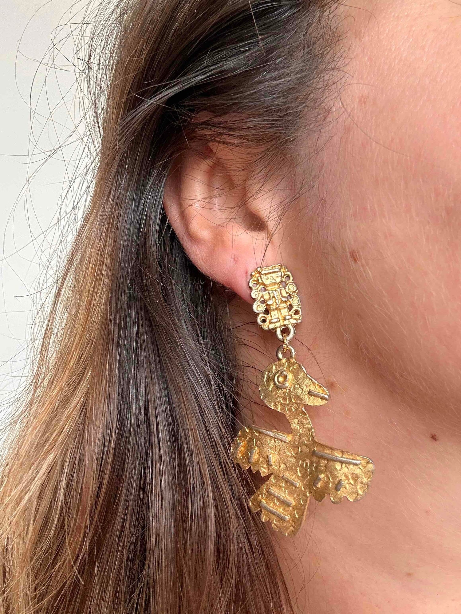 Boucles d'oreilles clips oiseaux