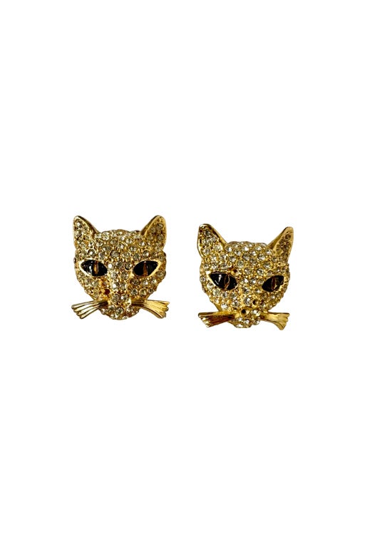 Clip-on cat earrings