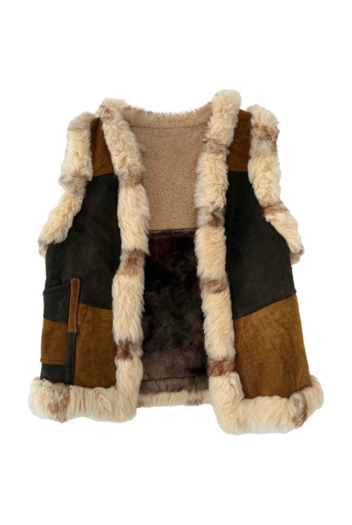 Gilet en peau lainée