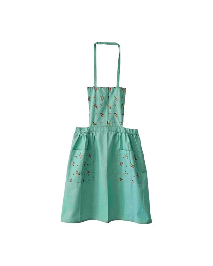 Apron embroidered with flowers