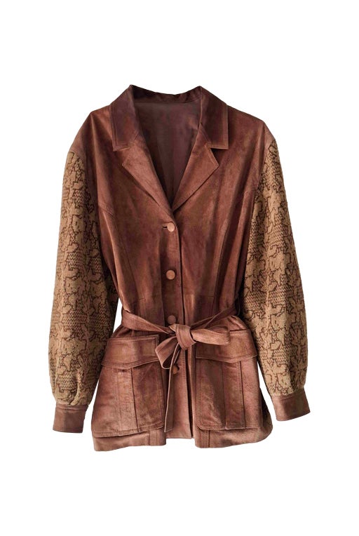 Suede safari jacket