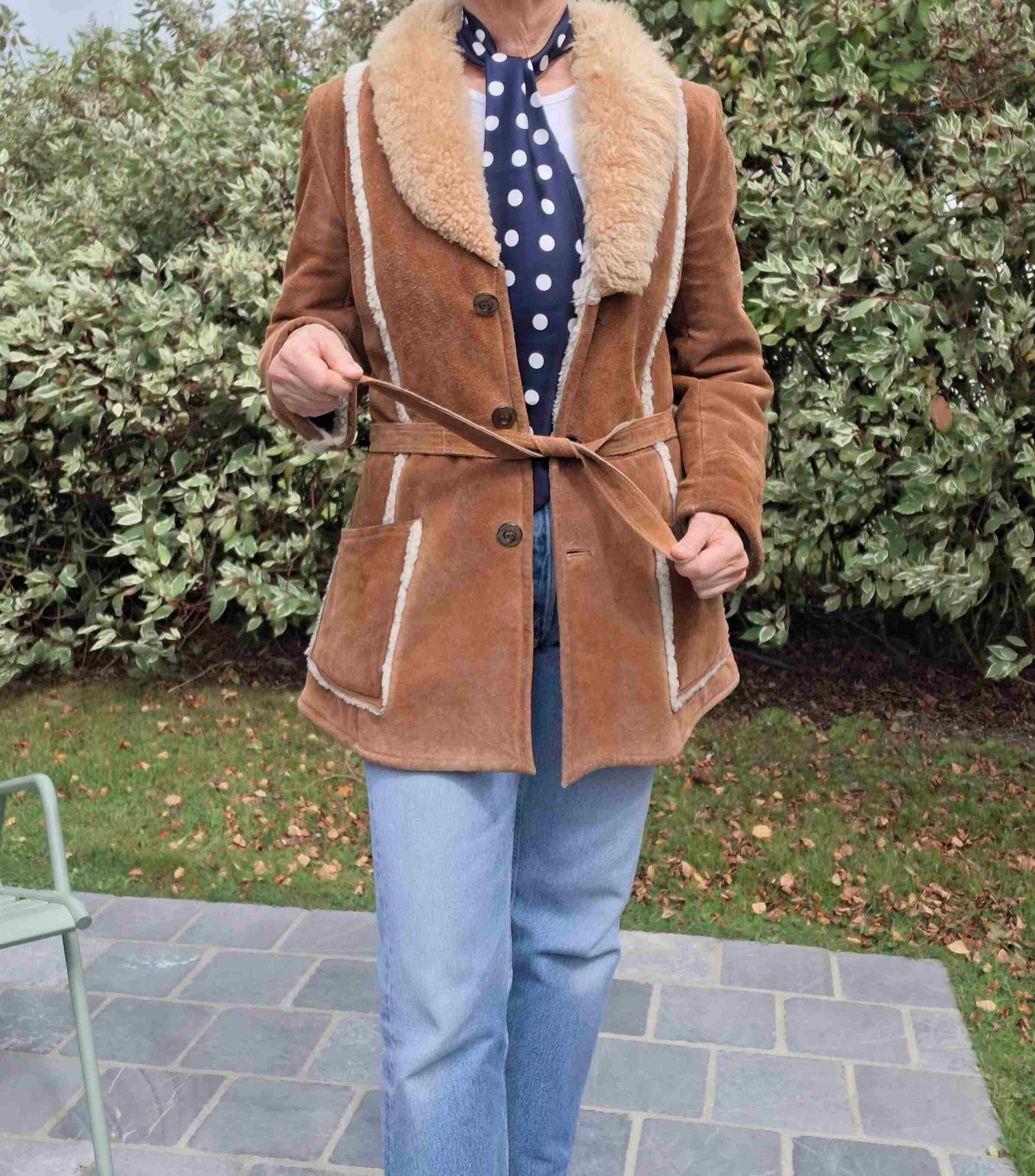 Manteau en peau lainée