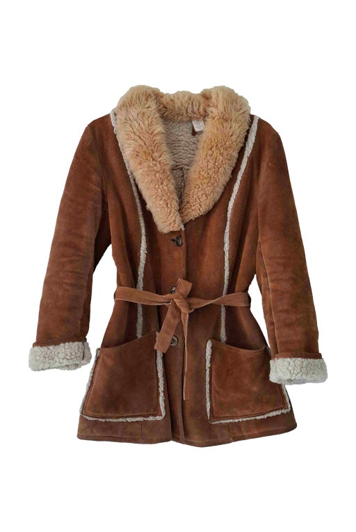 Manteau en peau lainée