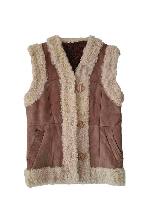 Gilet en peau lainée