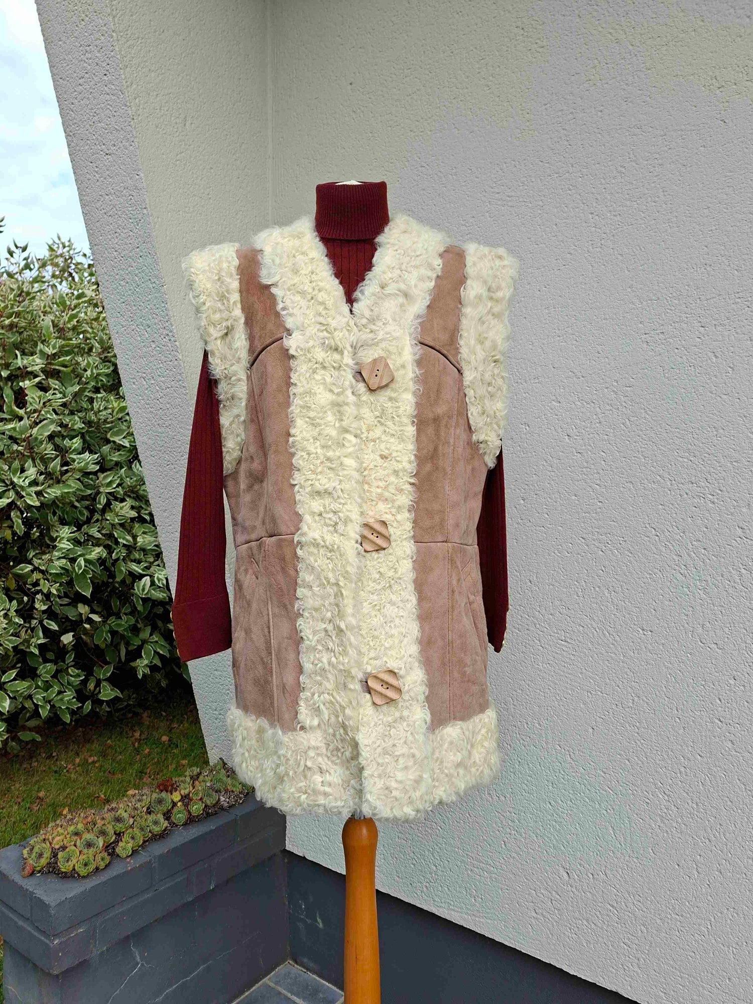 Gilet en peau lainée